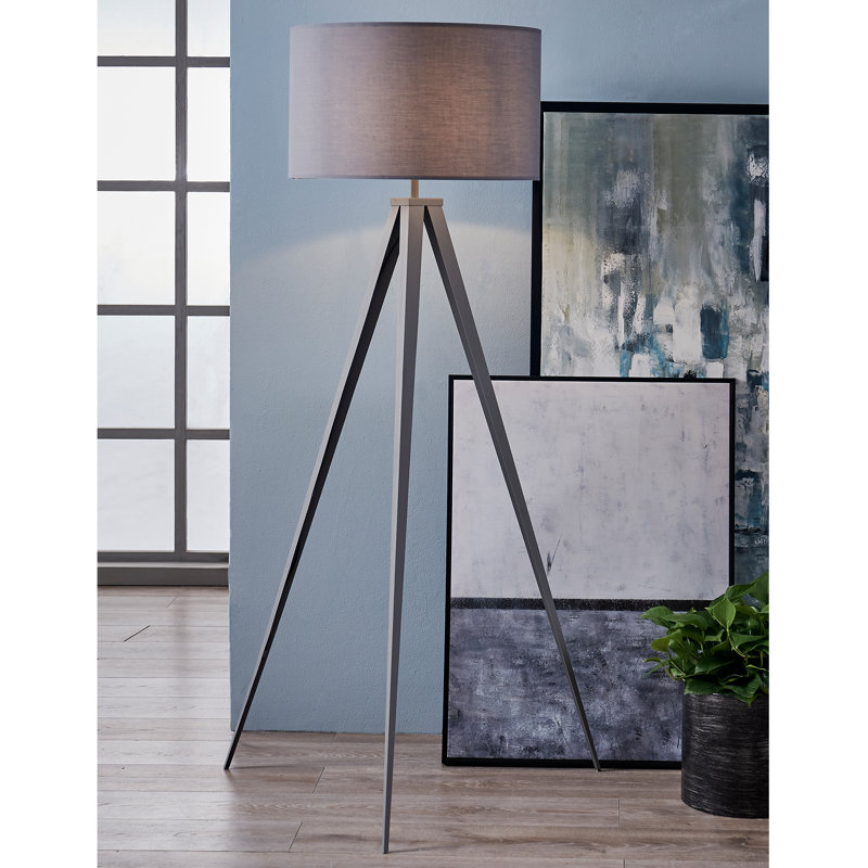 gray tripod floor lamp