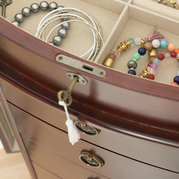 Argueta jewelry armoire with mirror Clearance