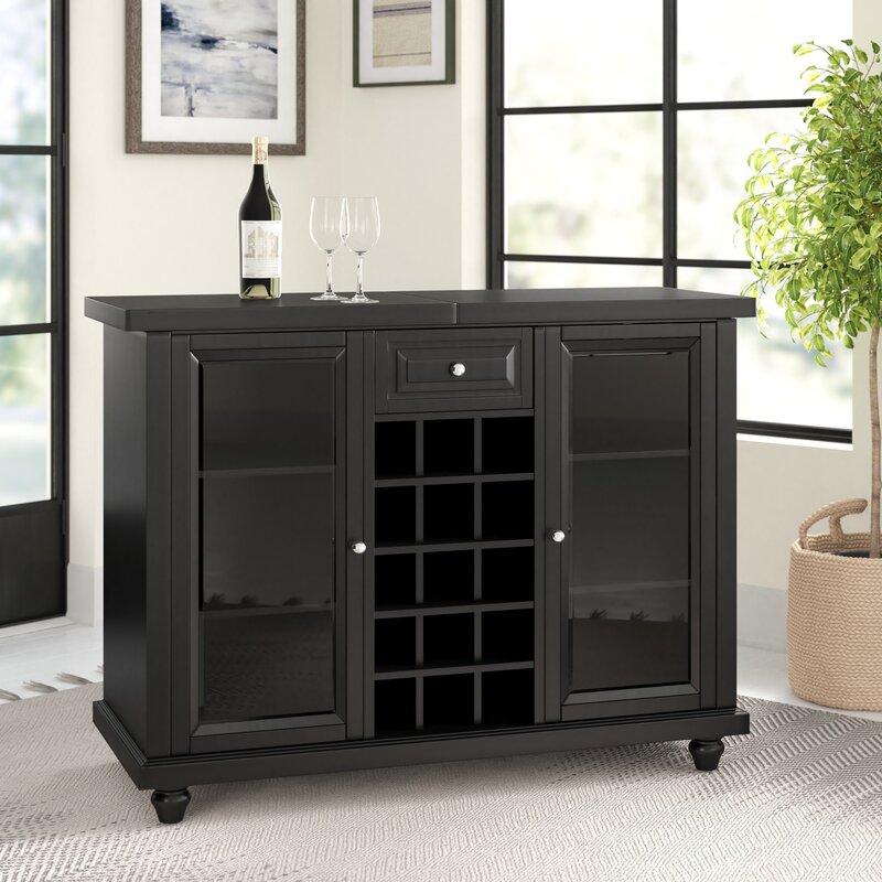 Three Posts™ Hedon Bar Cabinet & Reviews | Wayfair