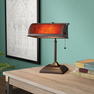 genuine antique bankers lamp