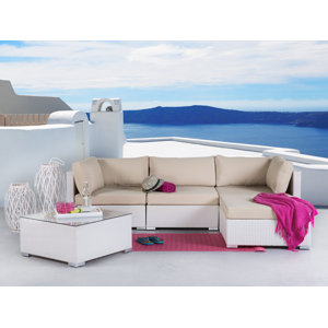4-tlg. Ecksofa-Set Anna mit Kissen von Home Loft..