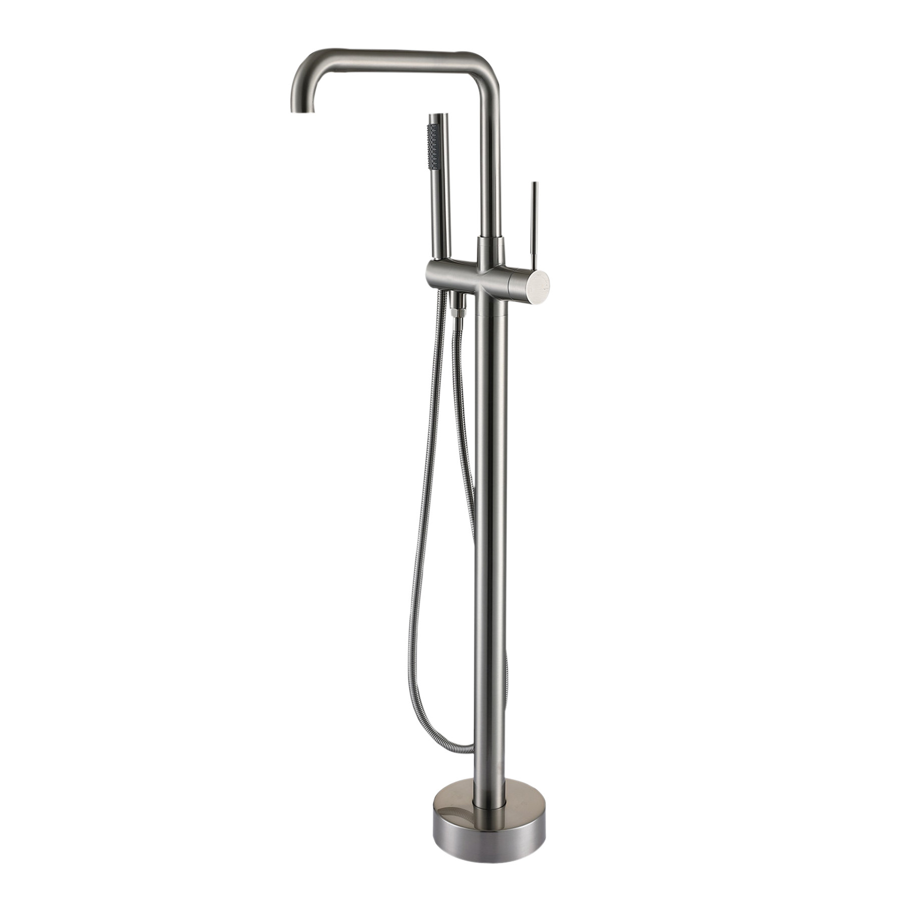Brushed nickel bathtub fixtures