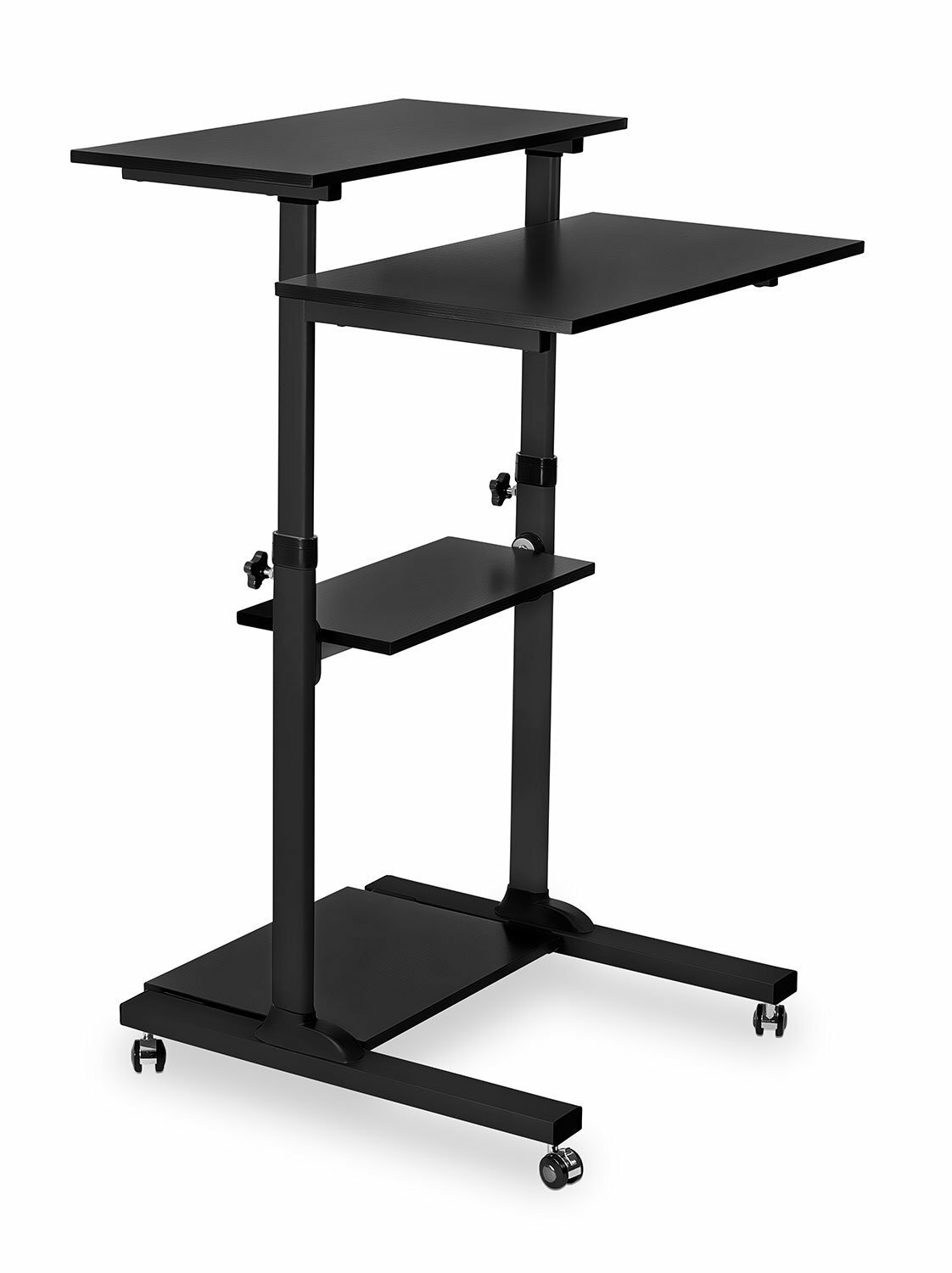 hartman mobile height adjustable computer work station standing desk