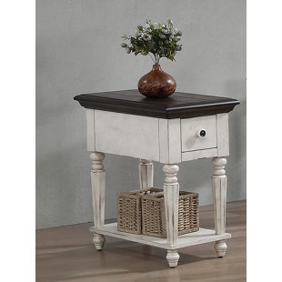Redwood Vintage Estates End Table With Storage by August Grove Amazing