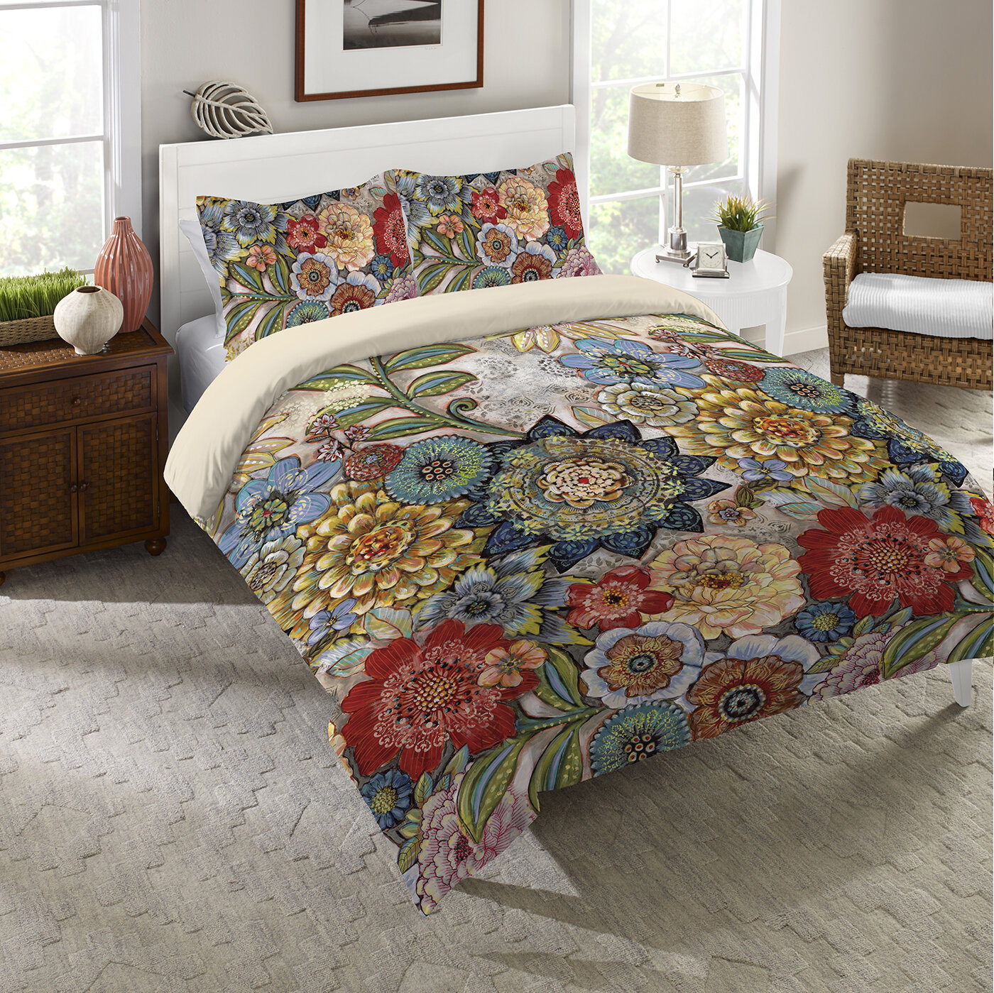 August Grove Haskell Boho Bouquet Single Duvet Cover Reviews