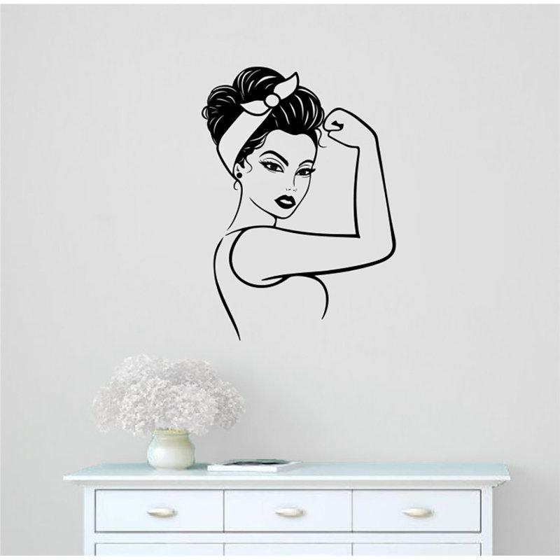 Winston Porter Rosie The Riveter Girl Power Vinyl Words Wall Decal Wayfair