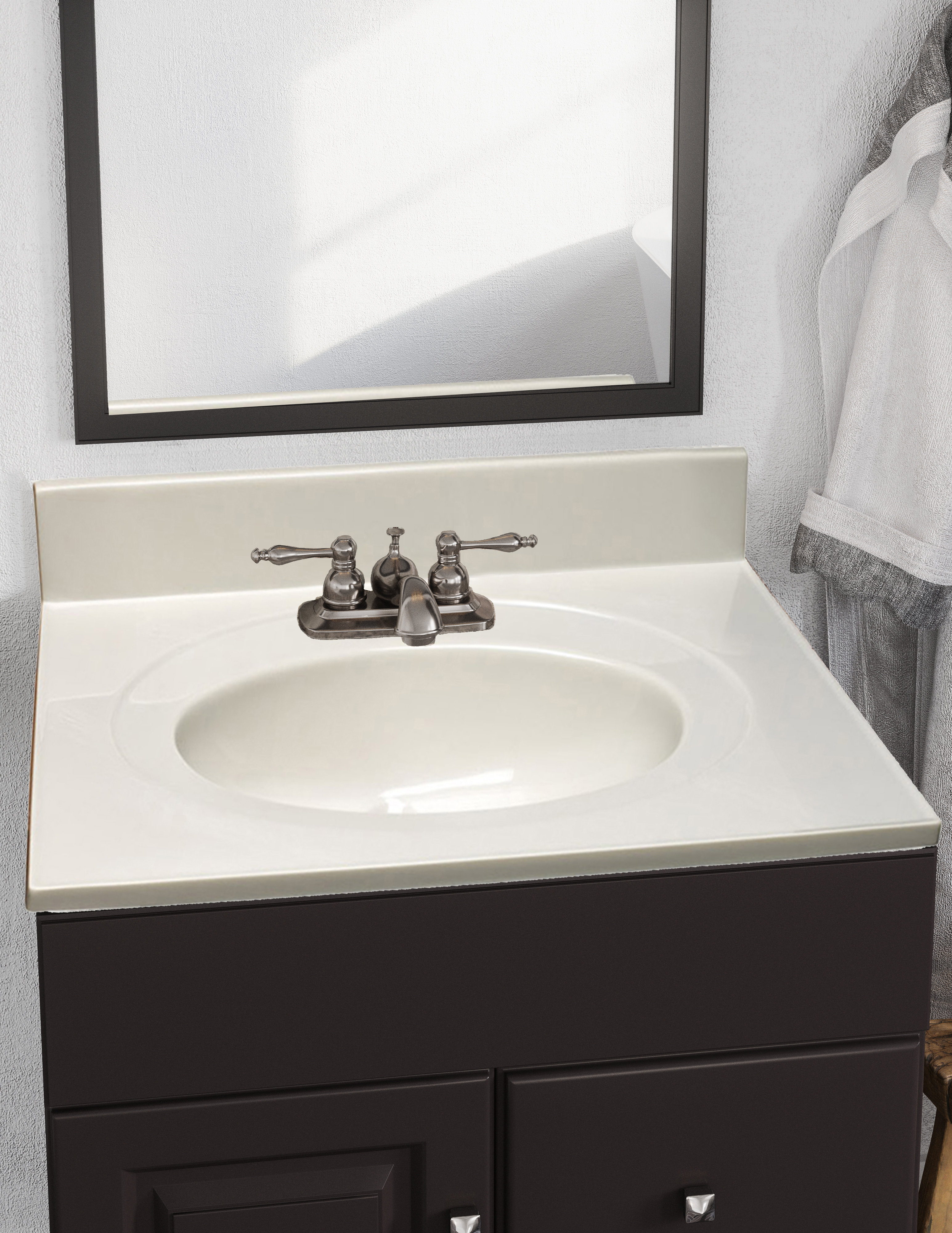Design House 25 In W Cultured Marble Vanity Top With White On