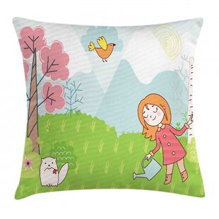Little Girls Throw Pillows With Owl Sold By C | Wayfair