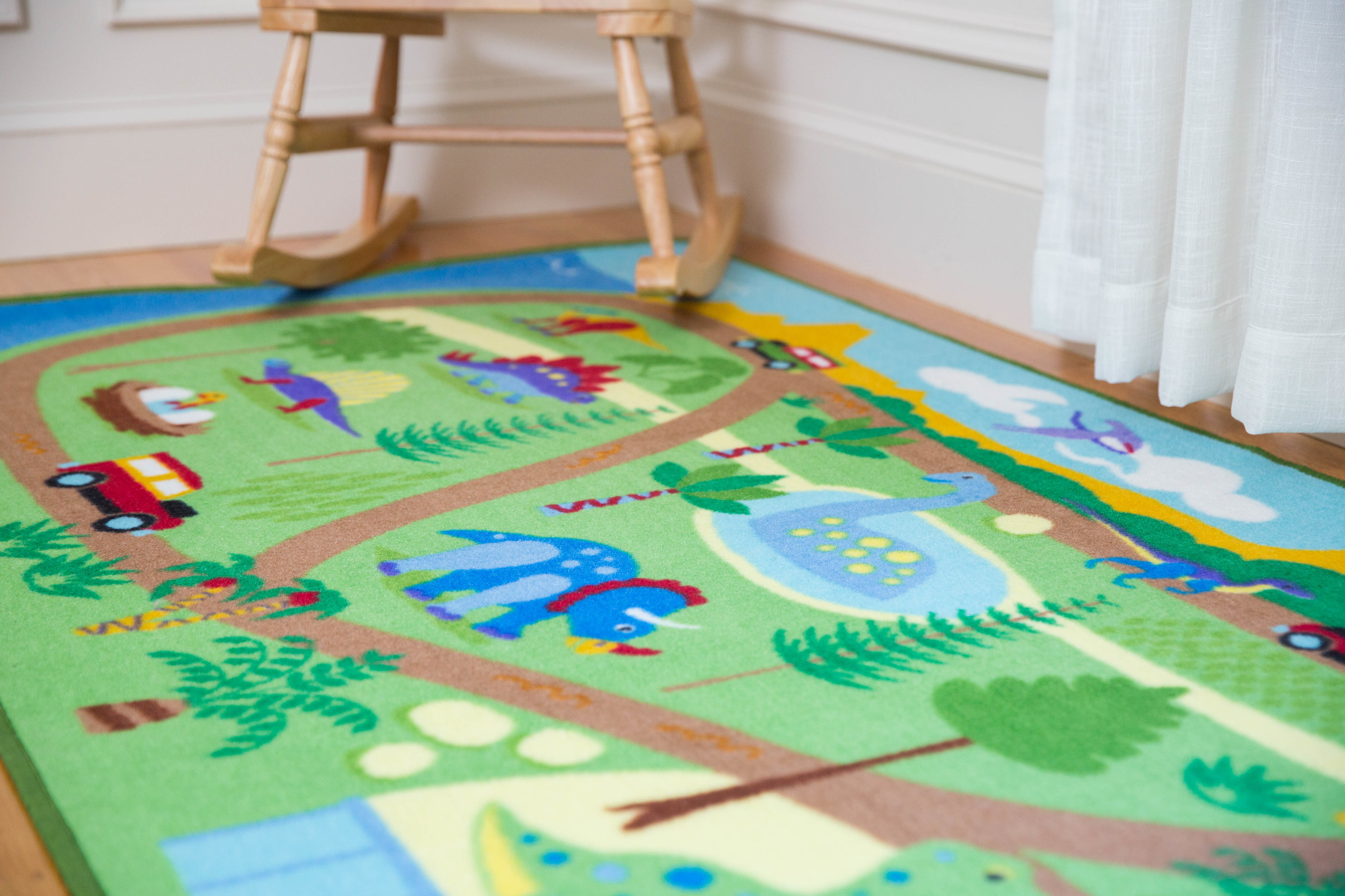 Wildkin Dinosaur Land Performance Green/Blue Rug & Reviews Wayfair