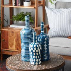 Bohemian Striped Vases Urns Jars Bottles You Ll Love In 2021 Wayfair