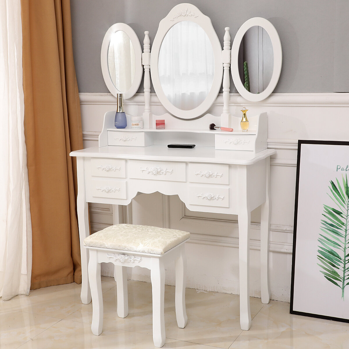 House Of Hampton Weiss Vanity Set With Mirror Wayfair