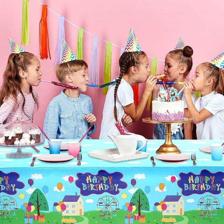 Party Celebrate Birthday Celebration Friends Pastel Plastic Table Covers x 3