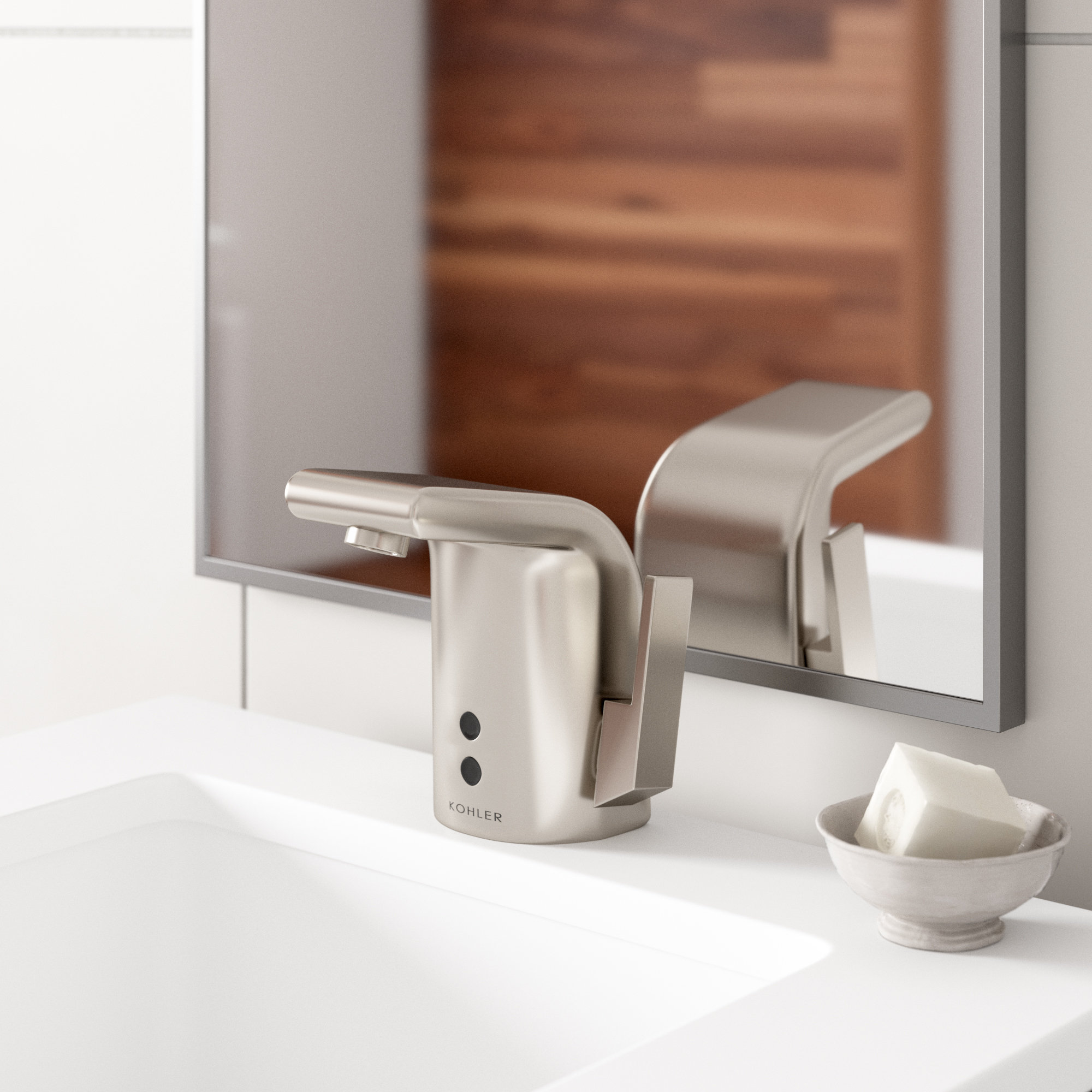 Kohler Sculpted SingleHole Touchless Hybrid Energy CellPowered