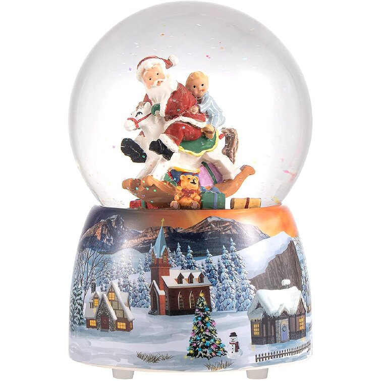 Premier Decorations Christmas Nativity 100mm Snow Globe Wind Up Musical