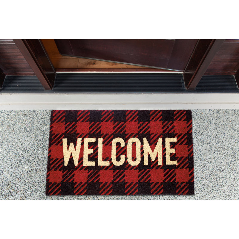 Millwood Pines Colman Buffalo Check 30 In X 18 In Non Slip Outdoor Door Mat Reviews Wayfair