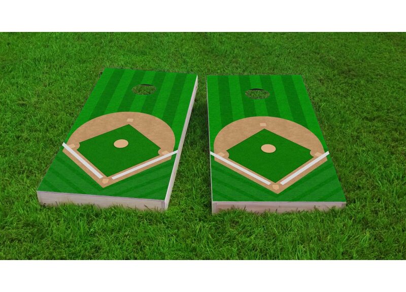 Custom Cornhole Boards with bags Baseball Fastball Cornhole Boards Smokin Baseball Game Set 029