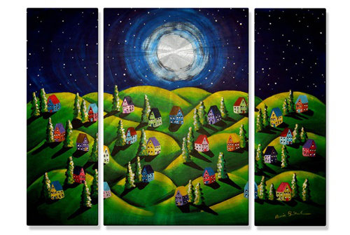 'Peace on Earth' by Renie Britenbucher 3 Piece Graphic Art Plaque Set