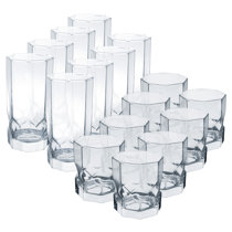 Square glass drinking glasses
