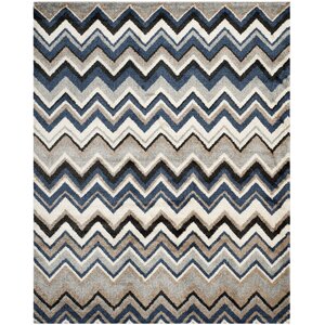 Tahoe Grey / Light Blue Geometric Rug