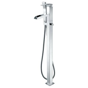 Single Handle Floor Mounted Freestanding Tub Filler with Hand Shower
