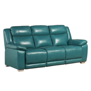 Evansburg Leather Reclining Sofa by Red Barrel Studio