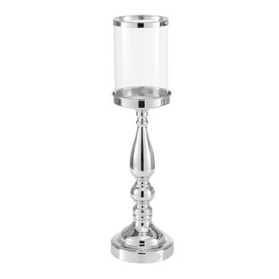 chrome hurricane candle holders