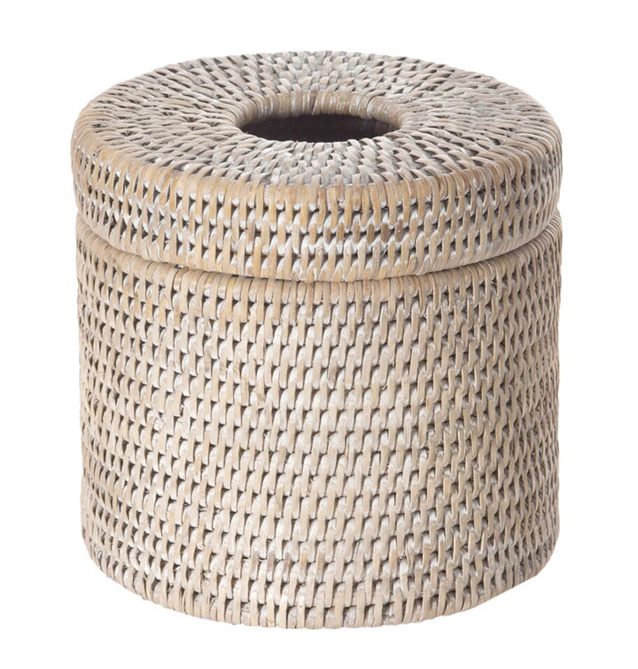 Mistana™ Telford Freestanding Handwoven Rattan Toilet Paper Roll Cover