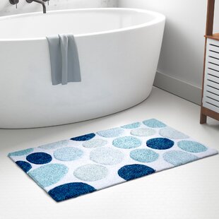 Blue Polka Dot Bath Rugs Mats You Ll Love In 2020 Wayfair