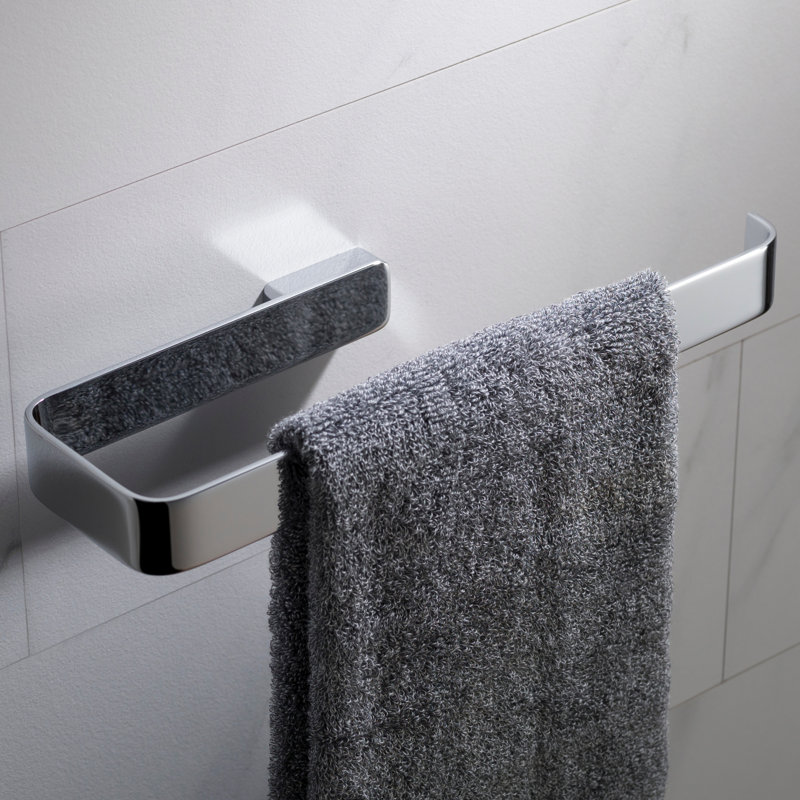Modern Minimalistic Chrome Square Bathroom Towel Ring Holder Wall Decor Hot