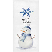 Lxhff Christmas Blue Snowflakes Hand Towels Winter New Year Snow Bathroom Kitchen Towel Absorbent Towel for Hand Face Gym Spa For Teen Girls Adults Travel Pool Gym Use 76x38 Cm