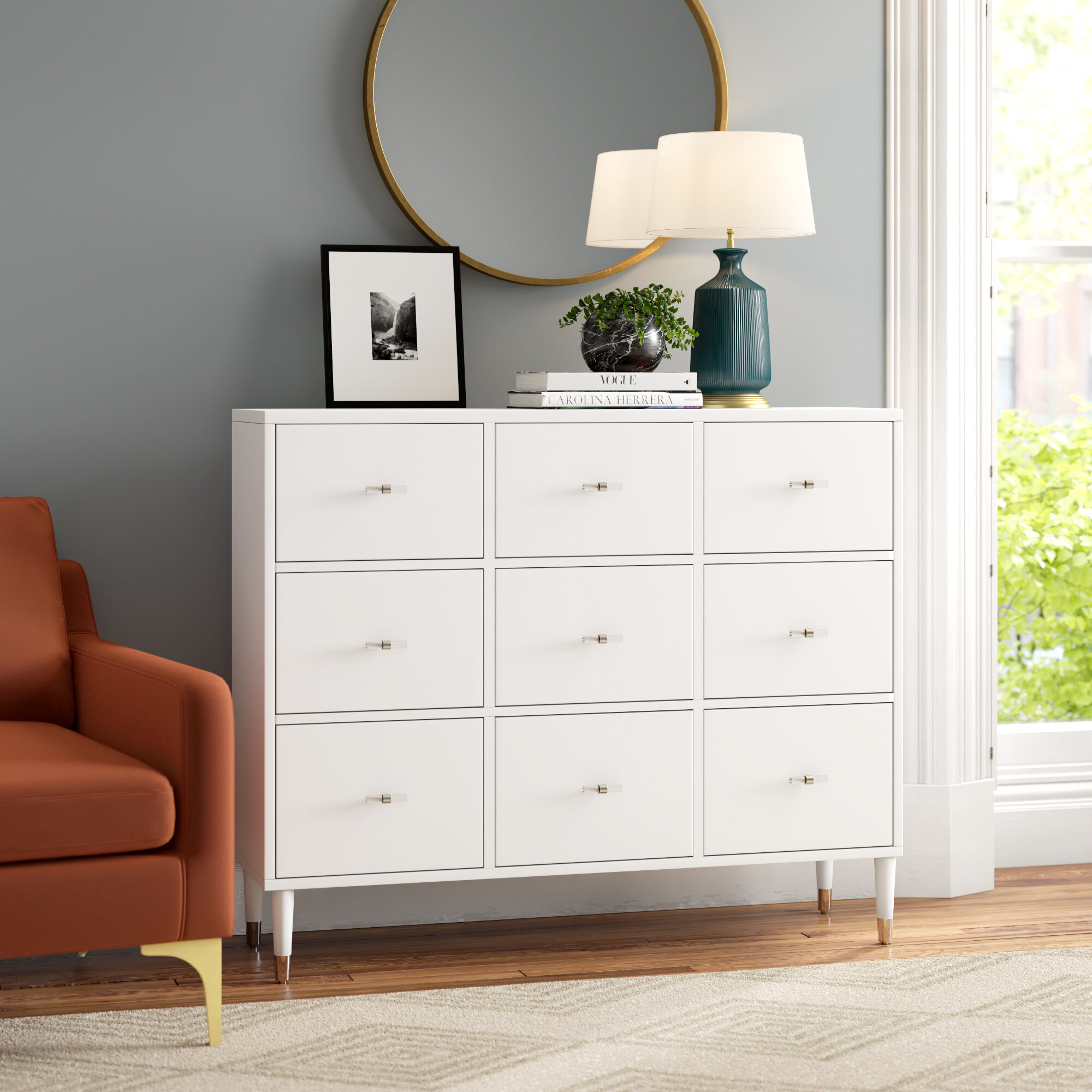 Joss Main Christiano 9 Drawer 48 W Dresser Reviews Wayfair