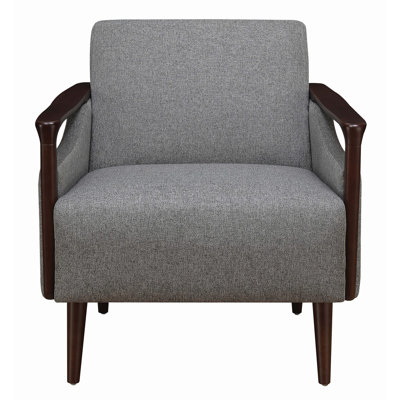 Decor+ Mid-century Modern Grey Accent Chair