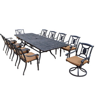 Go to store & view more images Victoria 11 Piece Dining Set with Cushions by Oakland Living