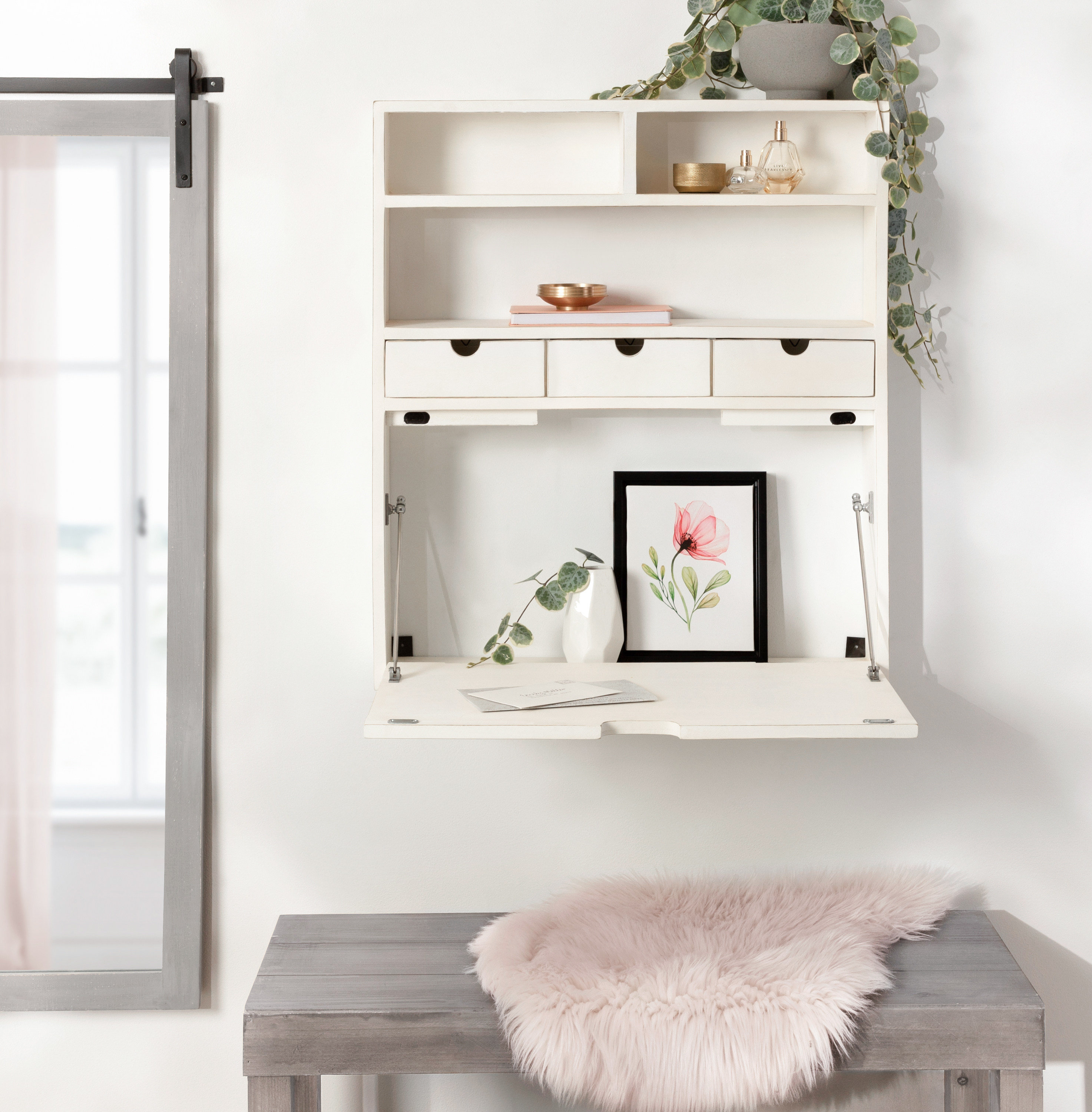 Wade Logan® Aerick Solid Wood Floating Desk & Reviews Wayfair Canada