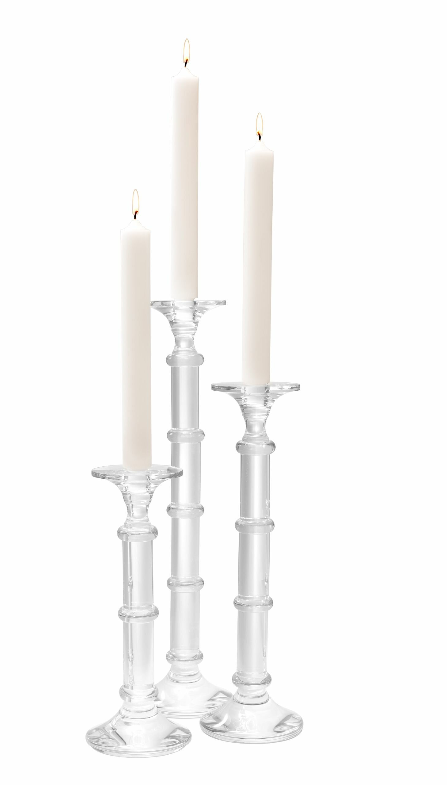 glass candlesticks