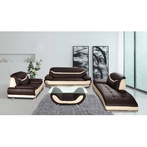 Phillipsburg 3 Piece Leather Living Room Set