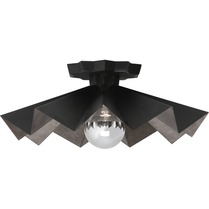 Rico Espinet Bat 1 Light Semi Flush Mount Rico Espinet Bat 1 Light Semi Flush Mount