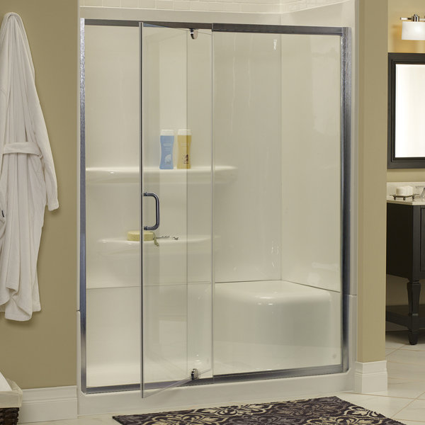 Hazelwood Home Brock 42 X 69 Single Pivoting Frameless Shower Door Hazelwood Home Brock 42 X 69 Single Pivoting Frameless Shower Door Wayfair