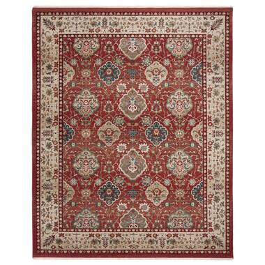 Solo Rugs Ariel Hand-Knotted Oriental Area Rug in Red | Perigold