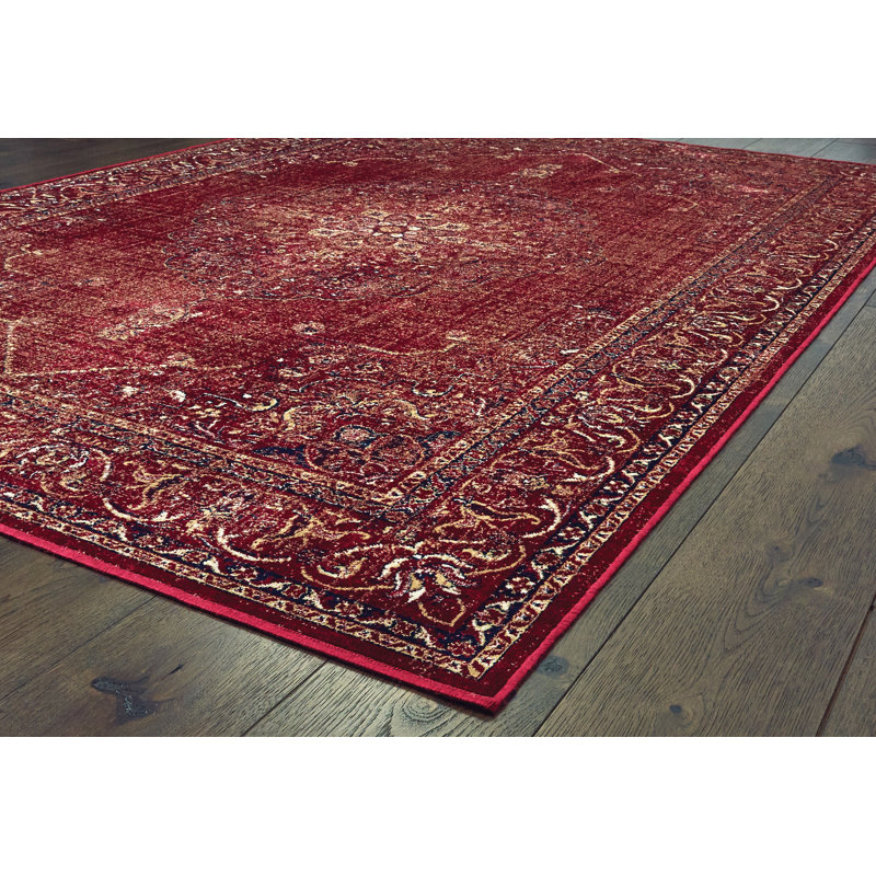Bungalow Rose Hudson Oaks Cotton Red Area Rug Reviews Wayfair