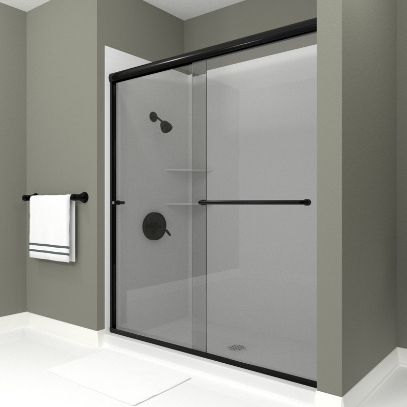 Arizona Shower Door Ese 60 X 71 Bypass Semi Frameless Shower Door Wayfair