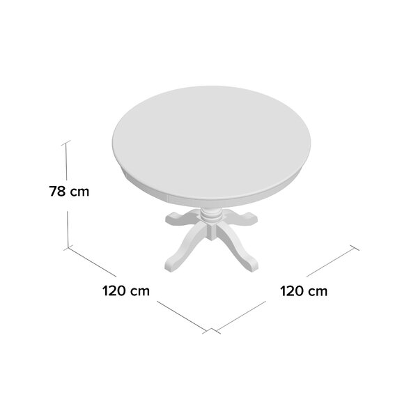 Bayou 120Cm Pedestal Dining Table