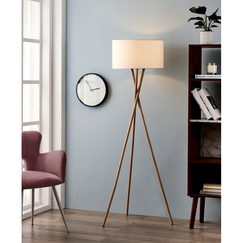 teal tripod floor lamp