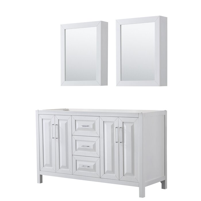 Wyndham Collection Daria 59 Double Bathroom Vanity Base Only With