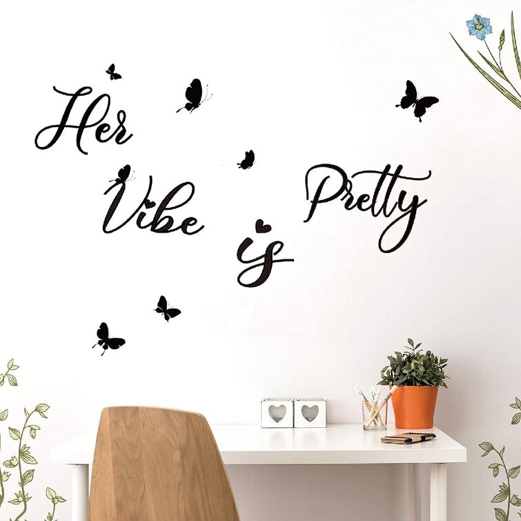 3 Pieces Dandelion Wall Decals Butterflies Wall Sticker Our Family Scripture Wall Decals Art Lettering Sayings Decor Sticker Motivational Quotes Decals for Home Living Dining Room Bedroom 