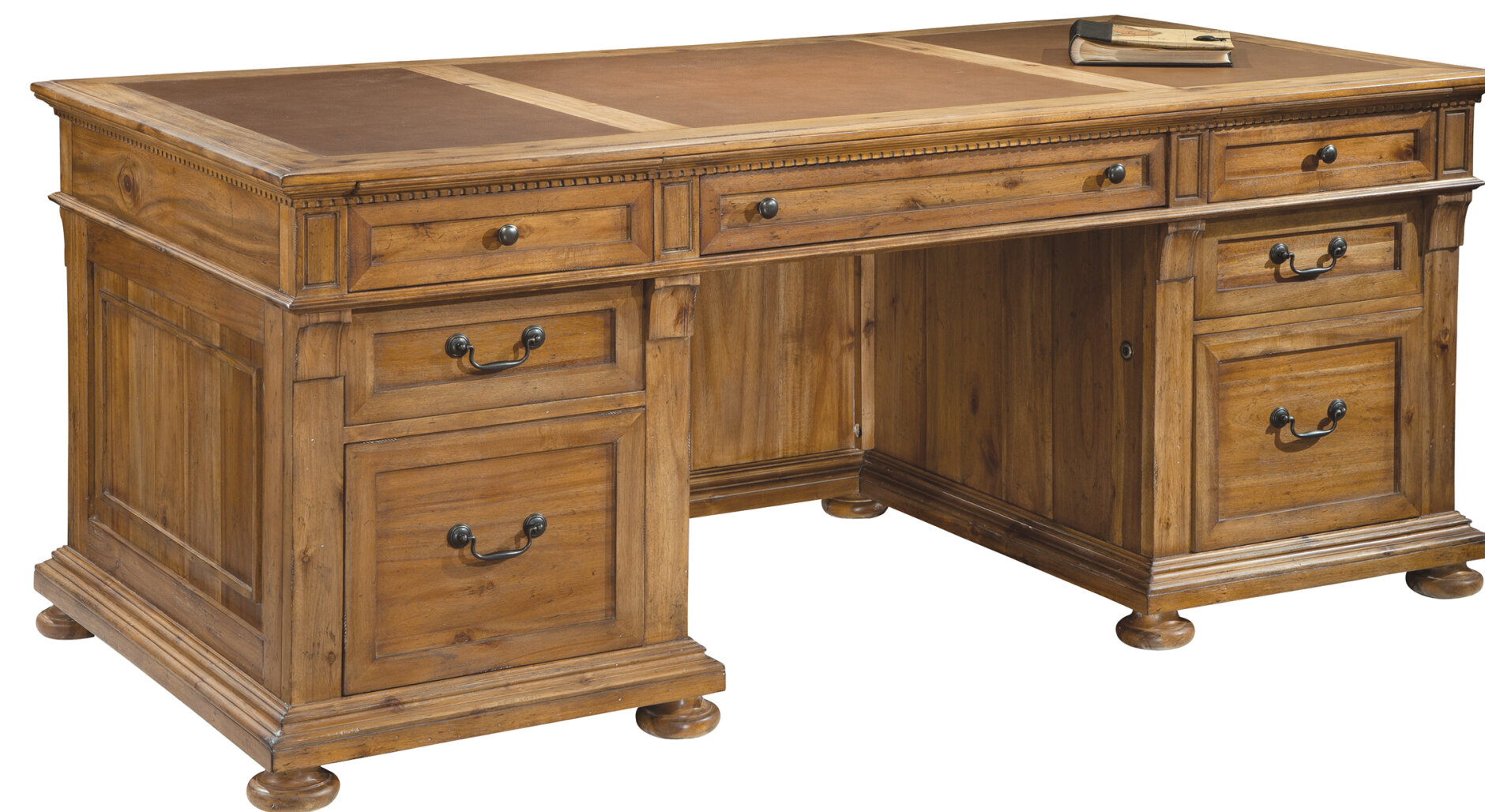 Astoria Grand Chunn Solid Wood Executive Desk Wayfair Ca