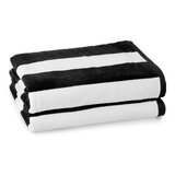 black and white beach towel