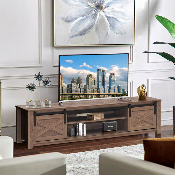 Manor Park Barn Door Tv Stand Wayfair Ca