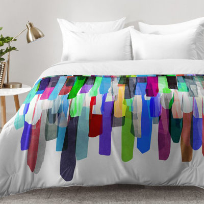 Colorful Stripes Z Comforter Set East Urban Home Size King