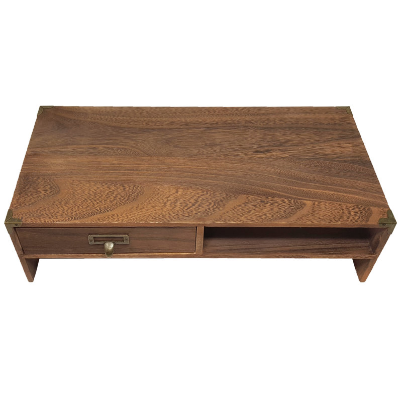 Three Posts Teen Ellijay Wooden Monitor Stand Computer Riser With